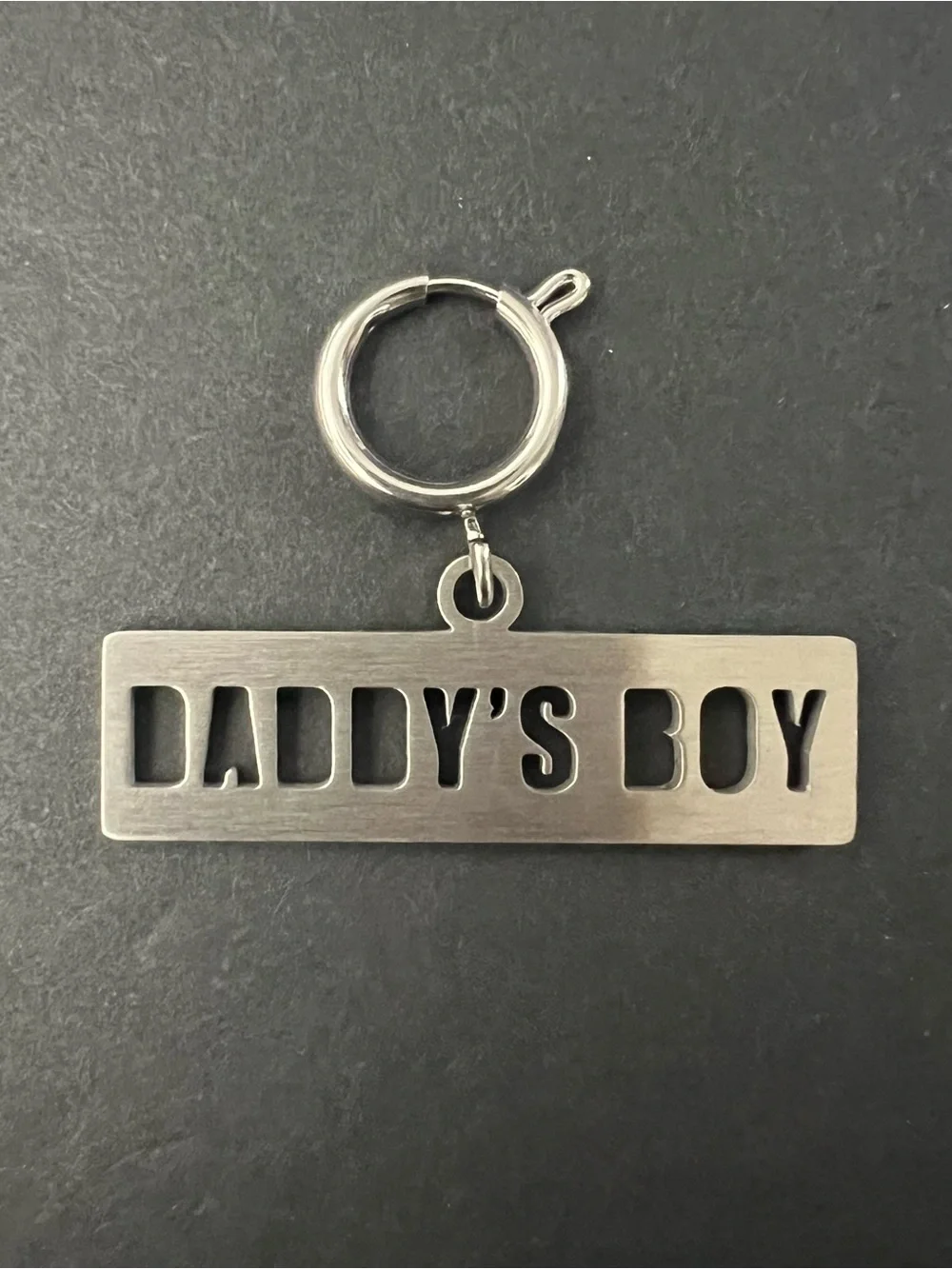 Jaeci Daddy's Boy Stainless Steel Dog Charm Pet Tag -NEW IN BOX